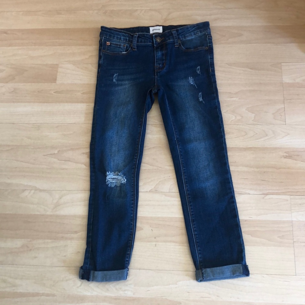 Kids Girls Hudson 14 skinny distress blue jeans stretch